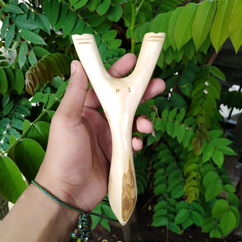ketapel ikan natural + karet 1745 slingshot fishing