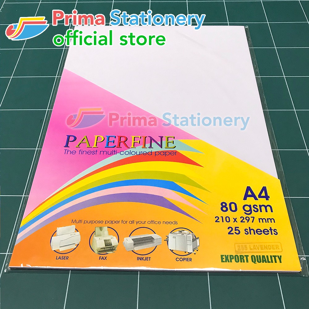 

Paperfine Kertas HVS Warna A4 Lavender Sinar Spectra IT 185