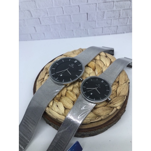 Jam tangan WANITA PRIA COUPLE ALFA 88126L ORIGINAL 1000%