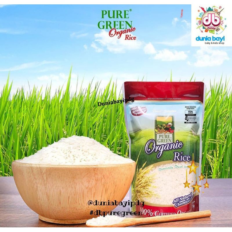Pure green Pandan Wangi 1kg/ Beras putih organic/ Organic Rice