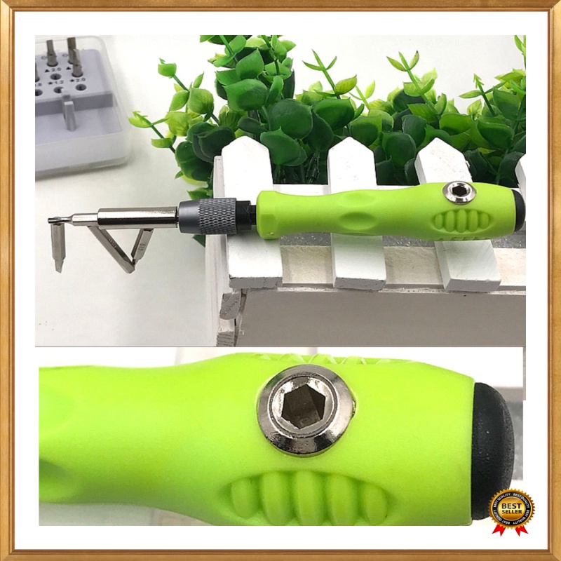 

Taffware Obeng 30 in 1 Magnetic Screwdrivers Repair Tool Kit for Smartphone - 3200 - Green Limited