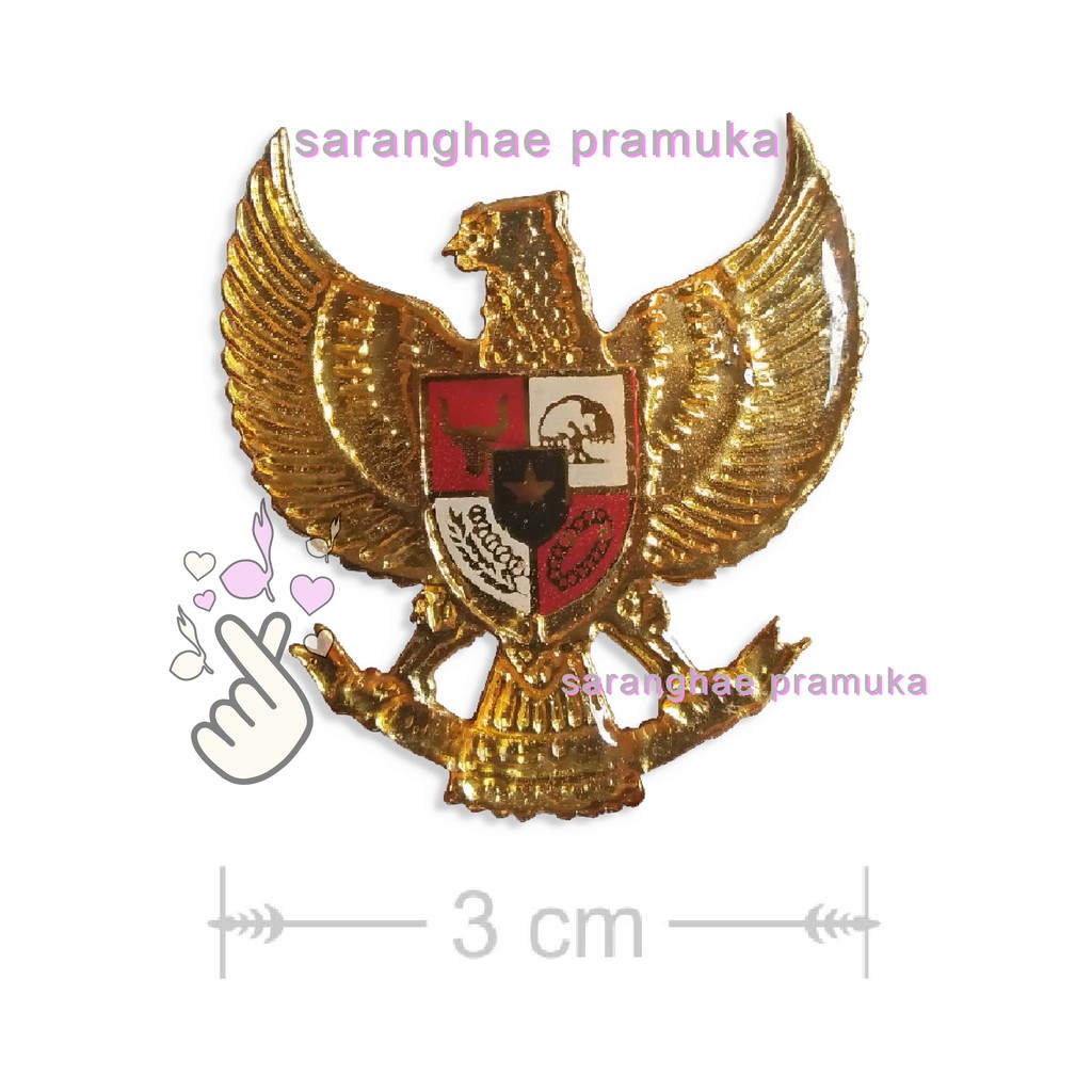 Pin Garuda pancasila Lencana garuda Bros Logam Kuningan 2,5cm 3cm 4cm 5cm