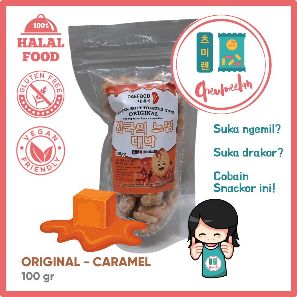 

Snack Korea Kacang DAEFOOD Toasted Nuts Original Caramel Nagih 100gr