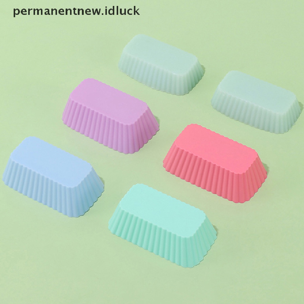 1 / 4Pcs Cetakan Kue Jelly Bentuk Persegi Panjang Bahan Silikon Reusable Untuk Alat Dapur