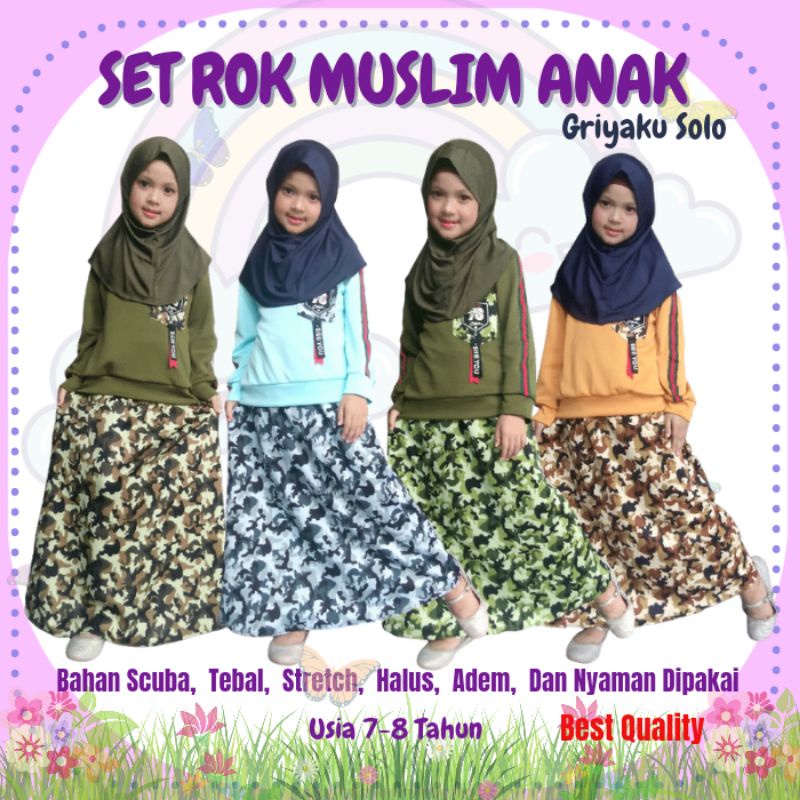 SETELAN MUSLIM ANAK PEREMPUAN / SETELAN ANAK / SETELAN ANAK IMPORT / SETELAN ANAK SCUBA / STELAN