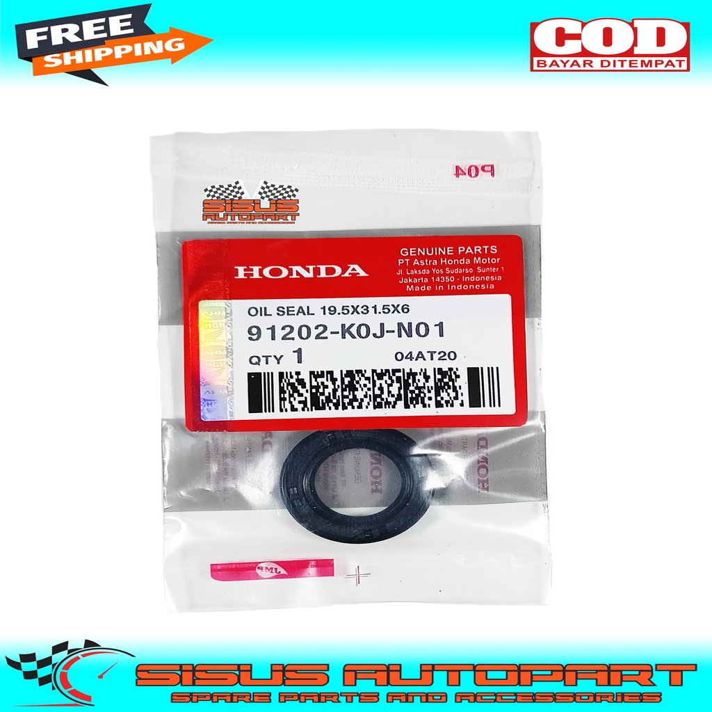 SEAL AS KRUK GENIO OIL SEAL 19.5X31.5X6 / SEAL KRUK AS GENIO BEAT ESP 2020 SCOOPY ESP 2021 BEAT STREET 2020 / SEAL AS KRUK KIRI GENIO K0J