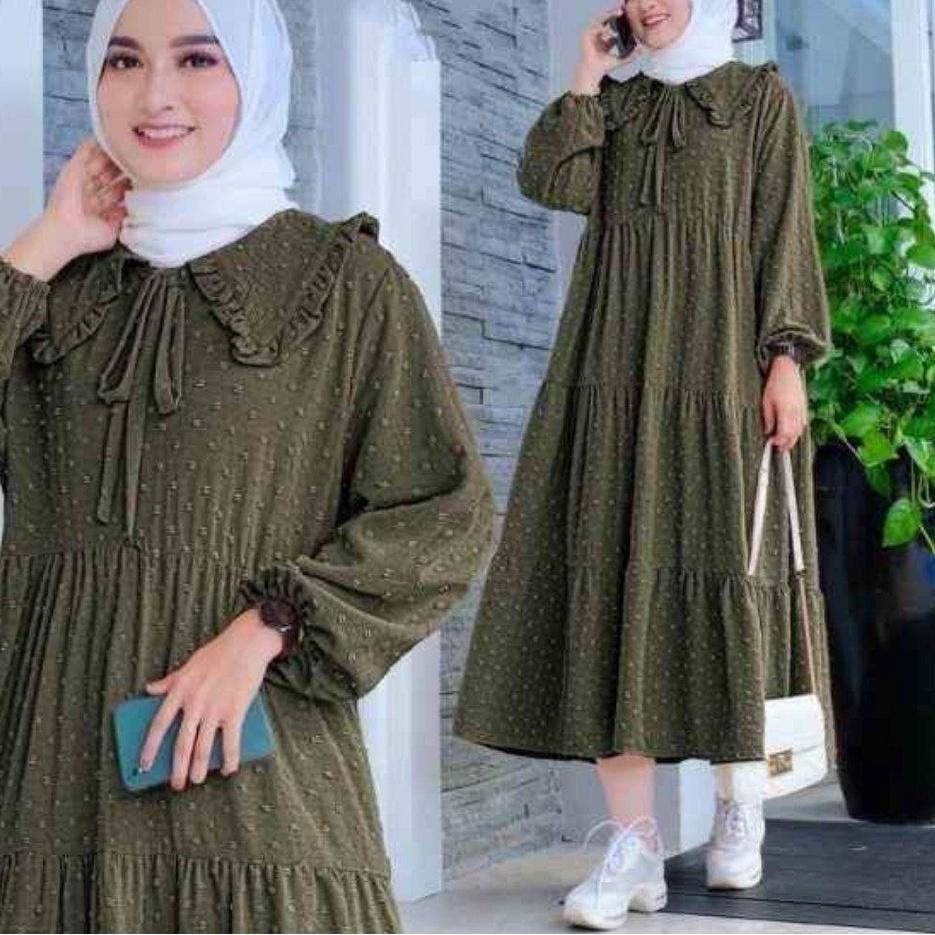 Keluaran Terbaru.. Gamis Crinkle Uragiri Oversize | Gamis Crickle Airflow | Gamis Remaja Rempel | Ga