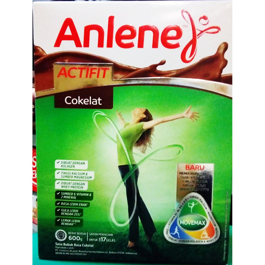 

Anlene Actifit Coklat 590gr dengan kolagen