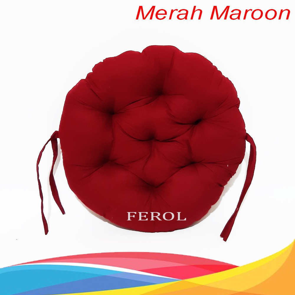 bantal bulat/bantal ibu hamil/bantal sofa/bantal motor/bantal duduk - bulat merah maroon