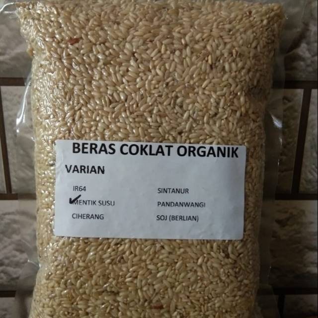 

beras coklat organik mentik susu