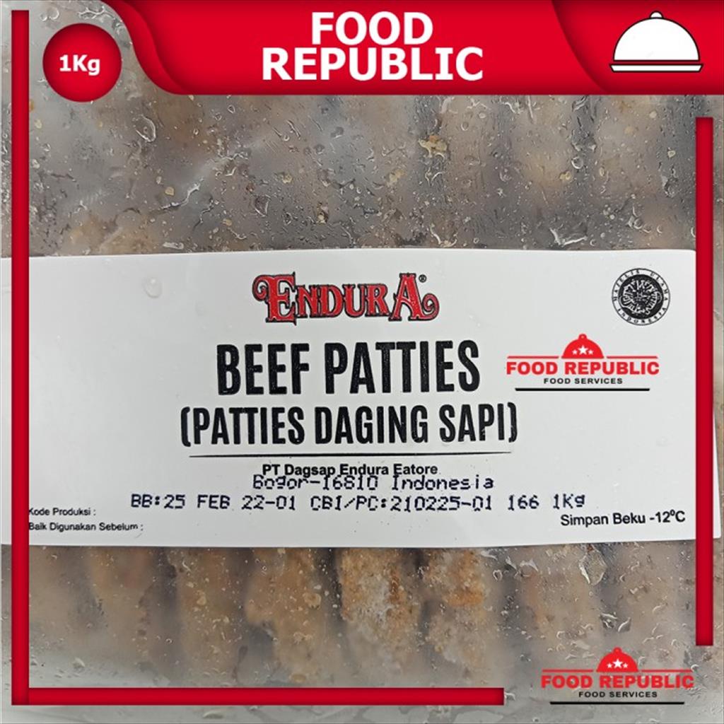 DAGING BURGER BEEF PATTIES 1 KG - BURGER BEEF PATTY FROZEN HALAL