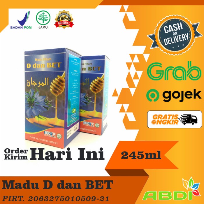 

Madu Hitam Hahit D dan Bet 3 in 1