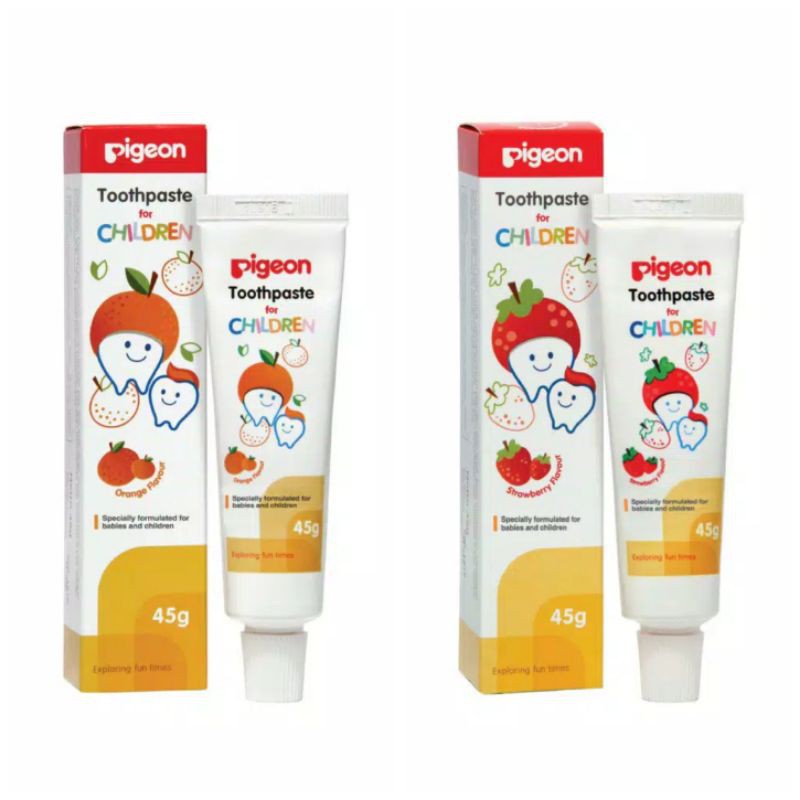 Pigeon Toothpaste 45gr Strawberry Orange / Pasta gigi bayi dan anak