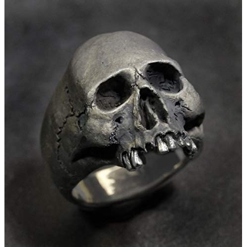 Cincin Tengkorak Gothic Punk Vintage Pria