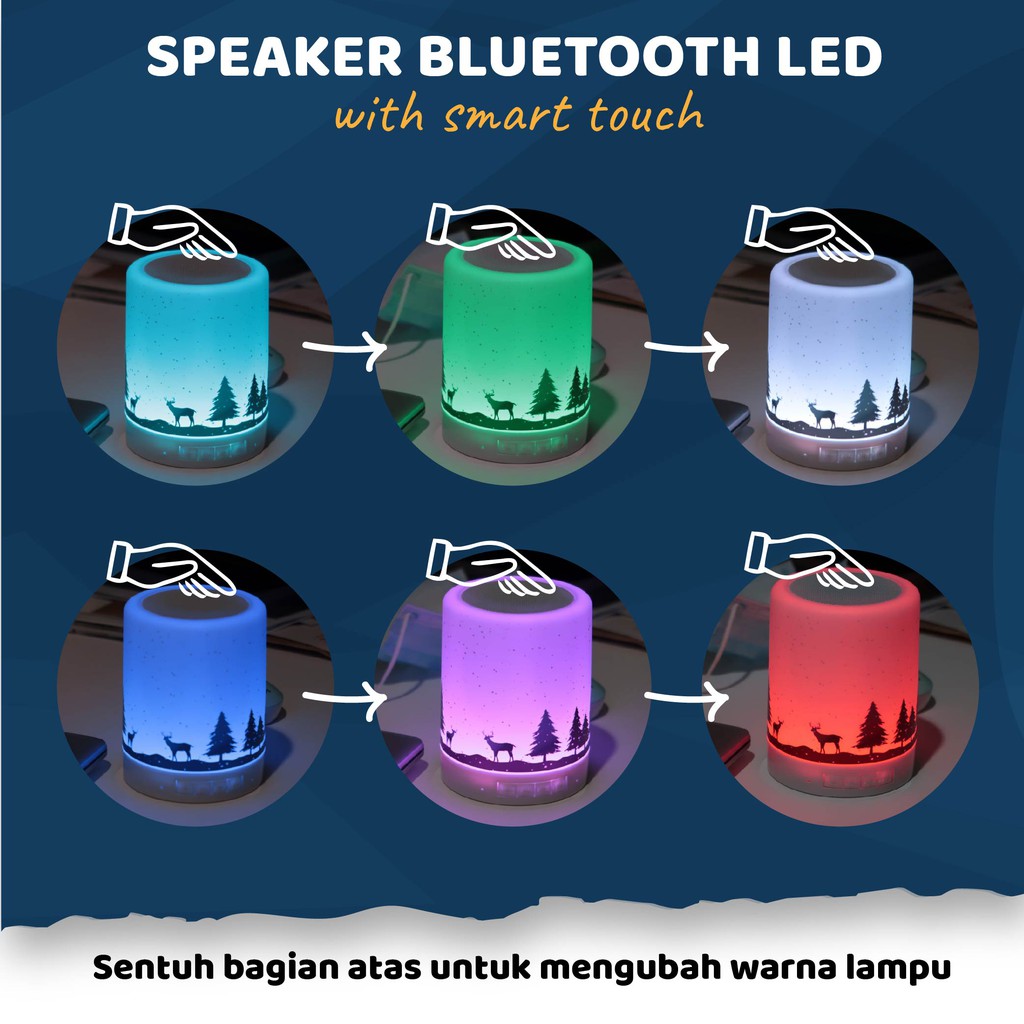 Lampu Tidur Bluetooth Speaker Smart LED LB2012 Custom Nama Anniversary Happy Birthday Steve Handmade