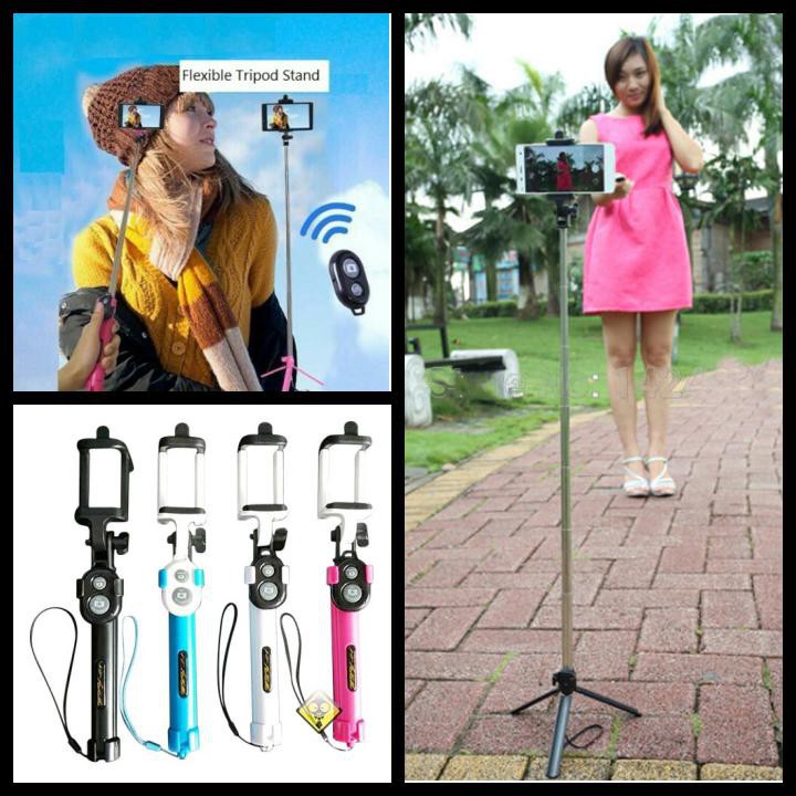 selfie stick wxy - 01 for Android ios 3in1 tongsis lipat tripod tomsis