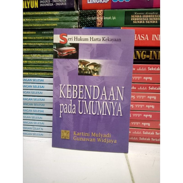 KEBENDAAN pada UMUMNYA Seri Hikum Harta Kekayaan
