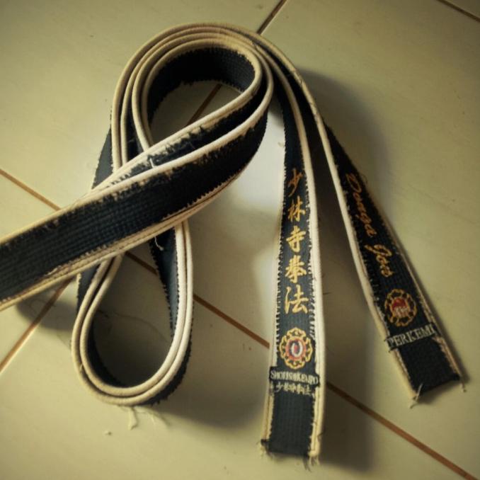 [BISA COD] sabuk beladiri sabuk hitam vintage Shorinji Kempo