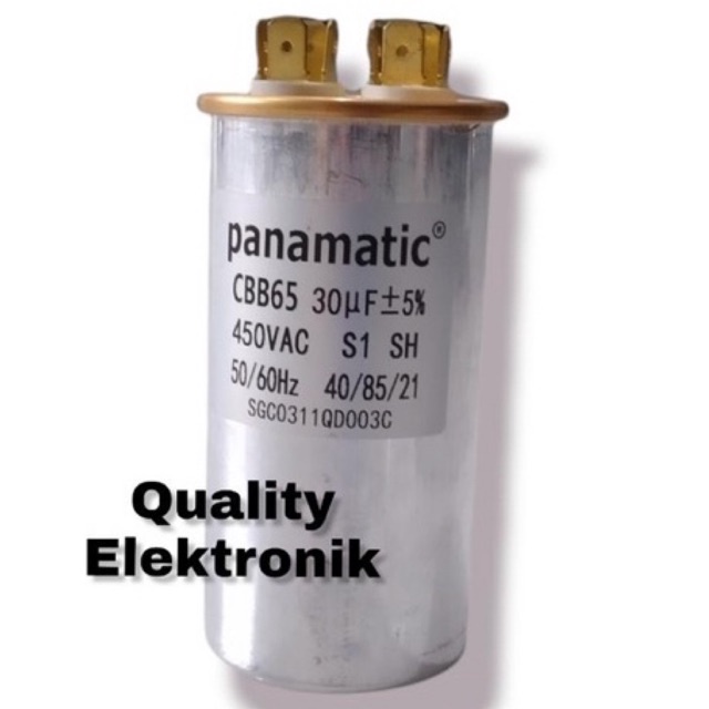 CAPACITOR KAPASITOR 20uf 30uf +5% 450VAC CBB65 merk PANAMATIC