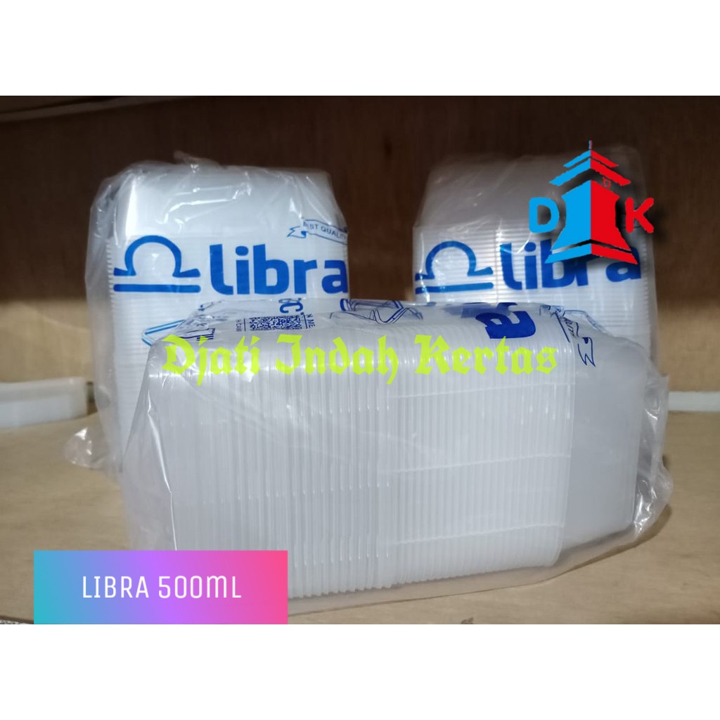 DISKON NIH!!! Food Container Box Tempat Makanan Plastik Thinwall Polos uk: 500 ml per 25pcs