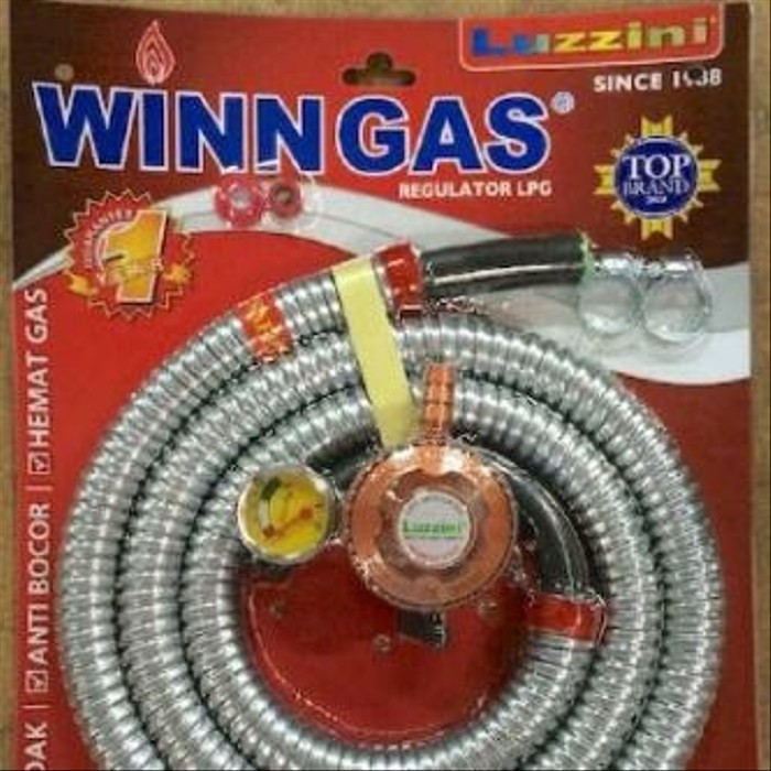WINN GAS , W 138 , Luzzini ,  Win Gas , Selang paket + regulator 1.8 Meter