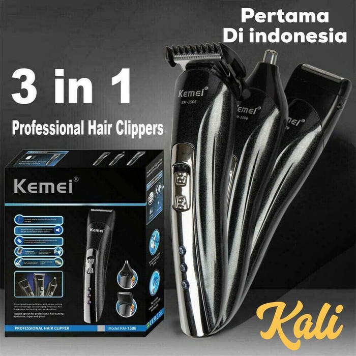 GROSIR KOSMETIK EXPORT Alat Cukur Kemei KM - 1506 Alat Mesin Cukur Rambut Kumis Jenggot Hair Clipper
