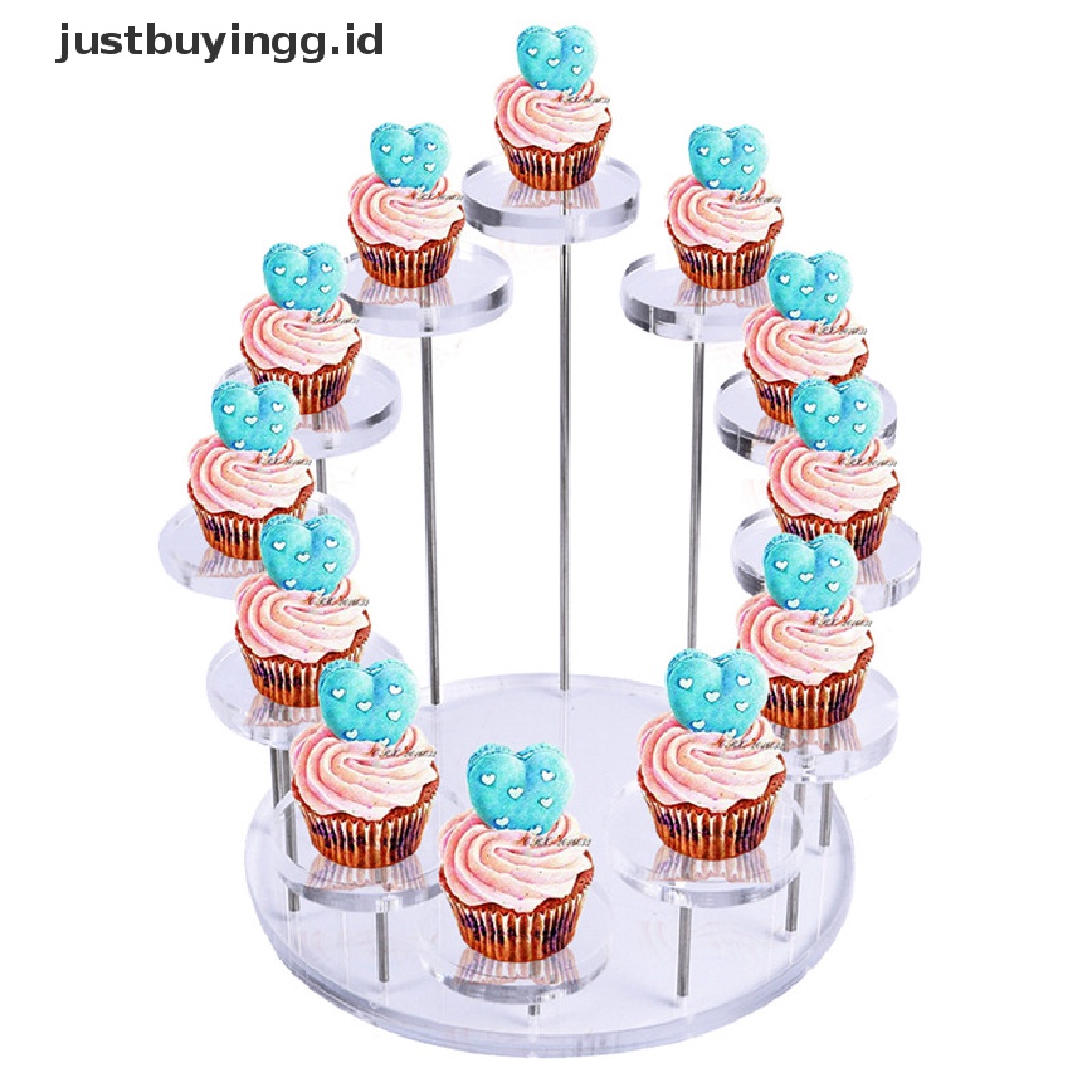 Stand Display Cupcake Bahan Akrilik Untuk Dekorasi Pesta