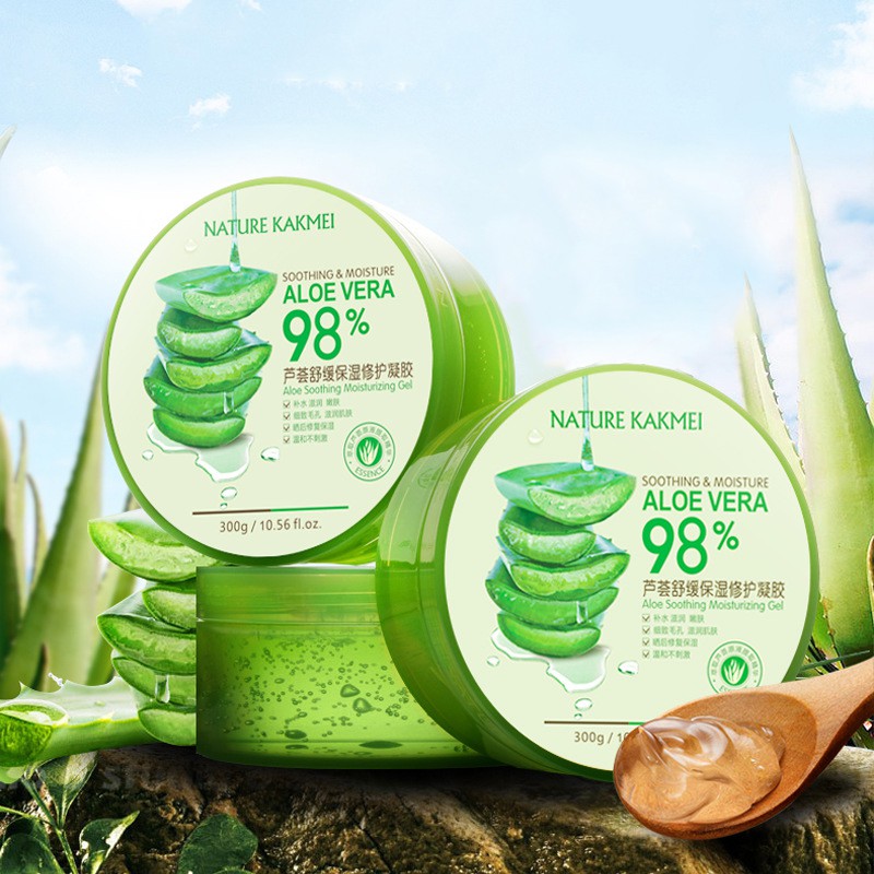 NATURE KAKMEI（ZEUSEE） Ointment Aloe Vera 98% 99% Soothing Gel -300ml gel lidah buaya