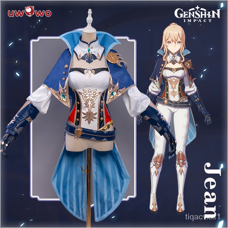 Genshin Impact Jean Cosplay  Carnival Halloween Women Girl Kids Game Costumes Performance Outf
