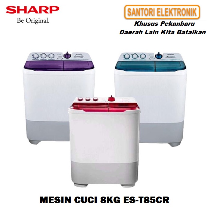 MESIN CUCI 2 TABUNG SHARP 8KG ES-T85CR PEKANBARU