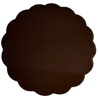 Alas Tart Bunga Cokelat 24cm Tatakan Kue Lingkaran Bahan Plastik