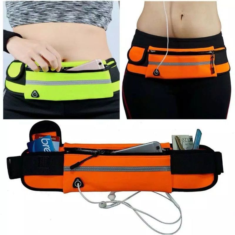 WAIST BAG TAS PINGGANG OLAHRAGA KARET JOGGING SIMPLE ELASTIS