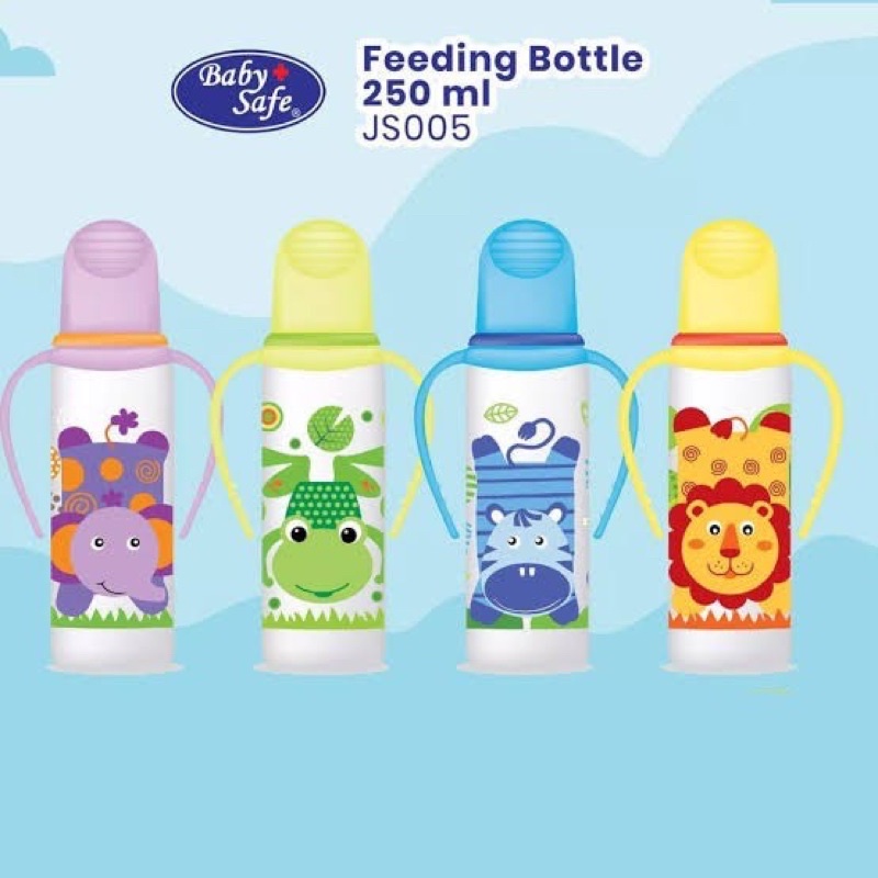 BABY SAFE Botol Susu Dot Bayi 125ml 250ml 125 250 ml BabySafe Feeding Milk Bottle JS003 JS004 JS005 JS 003 004 005 Handle