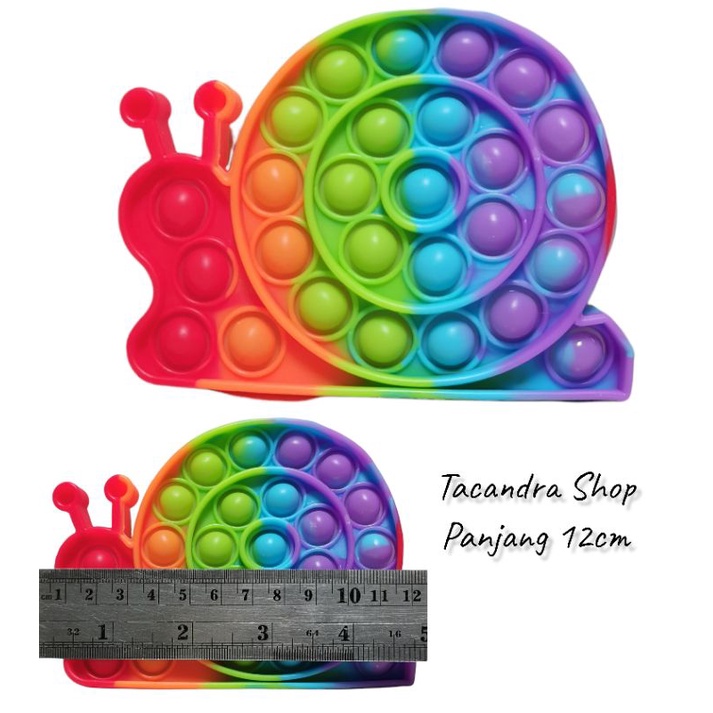 ( COD ) Mainan Anak Pencet Pop It Rainbow / Pop It Rainbow Murah / Mainan Pop It-Siput