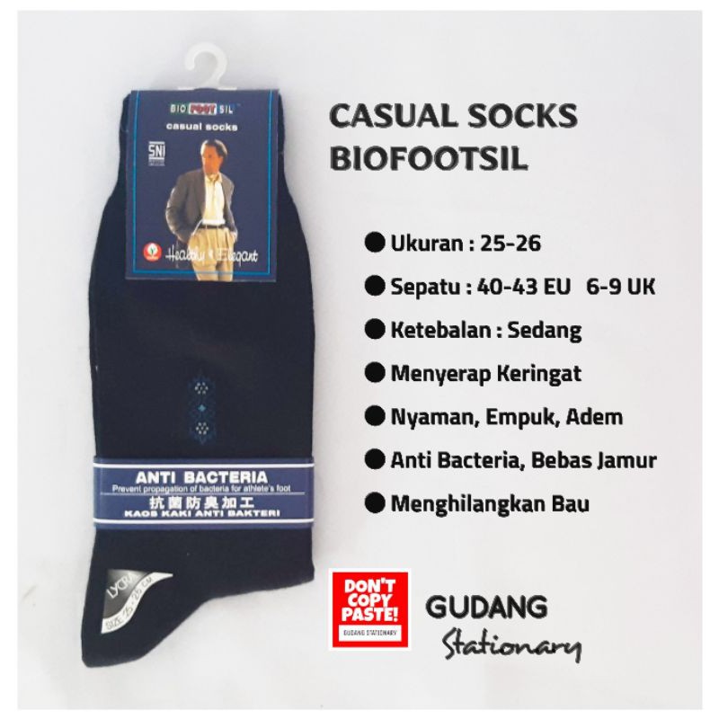 Kaos Kaki Kantor Pria Executive BIOFOOTSIL