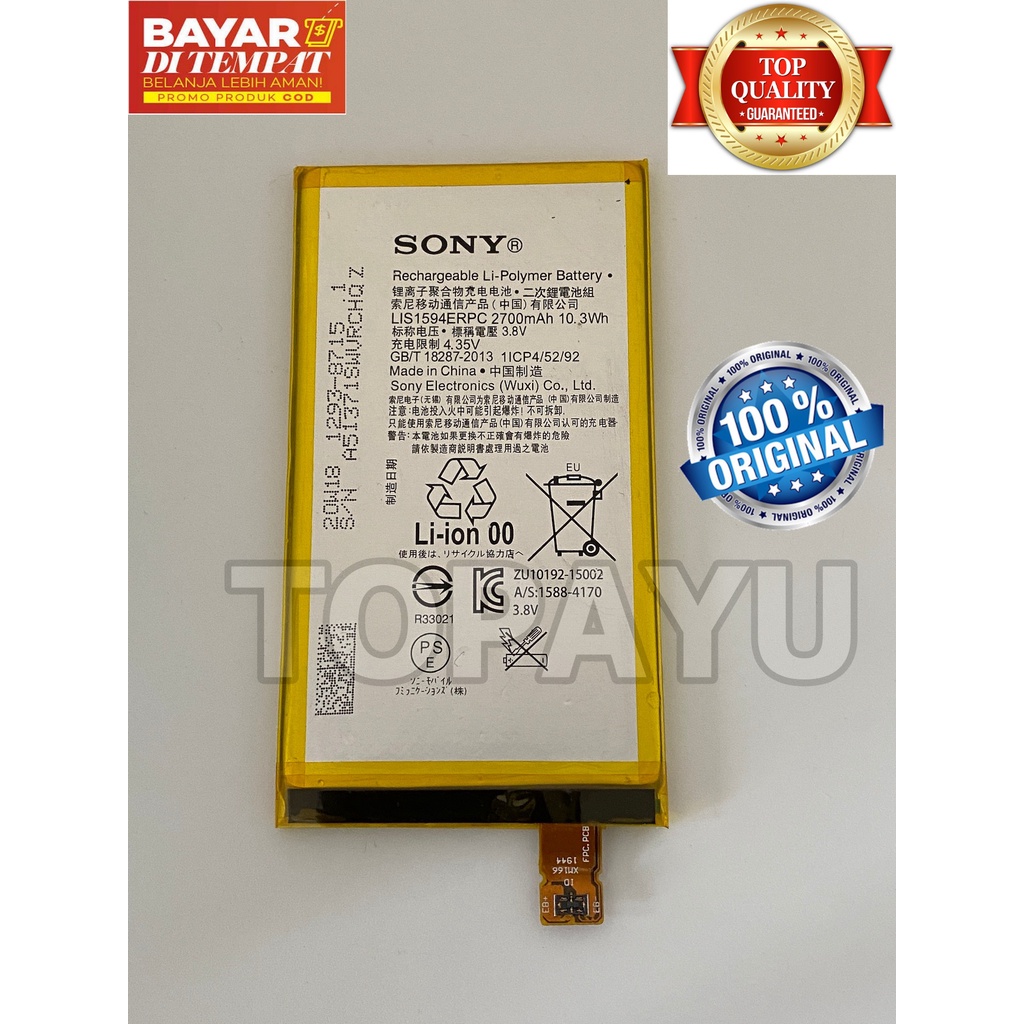 2700MAH - Sony Xperia X Compact - Original Baterai Batrai Batery Battrey Battery Batrei Batre Battre