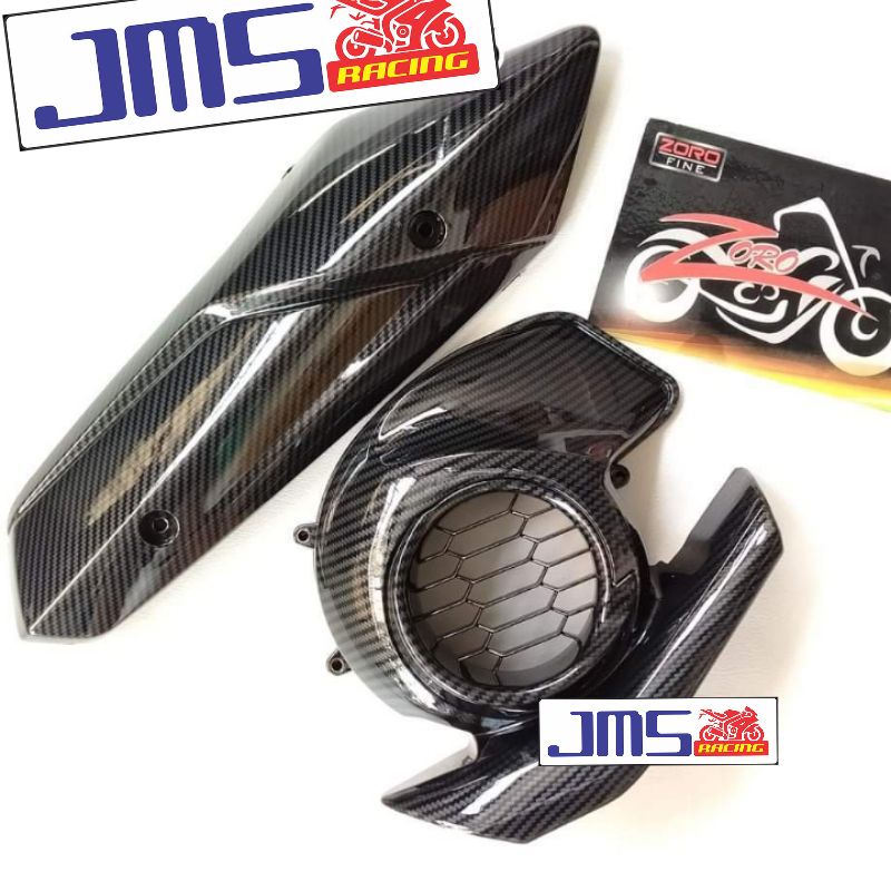 cover tutup carbon knalpot dan kipas mio M3 Mio z soul GT 125 Mio s paket zoro