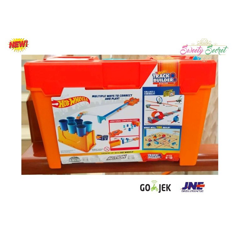 mainan anak hot wheels track builder barrel box