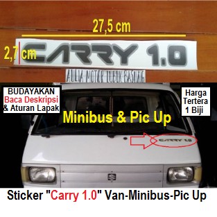 Sticker Stiker Merk Tulisan List Body Depan Suzuki Carry Van