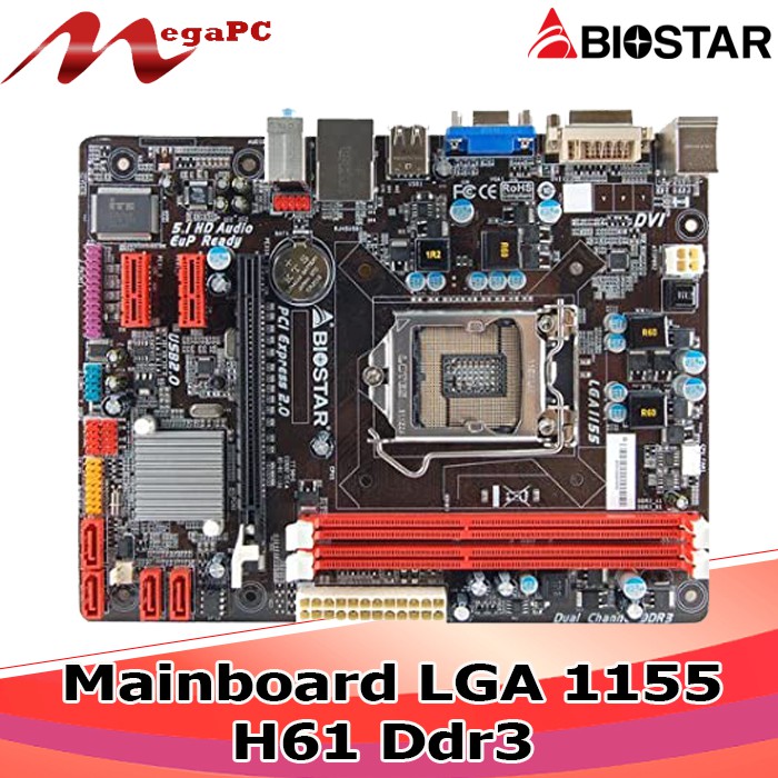 Mainboard LGA 1155 H61 Ddr3 Biostar