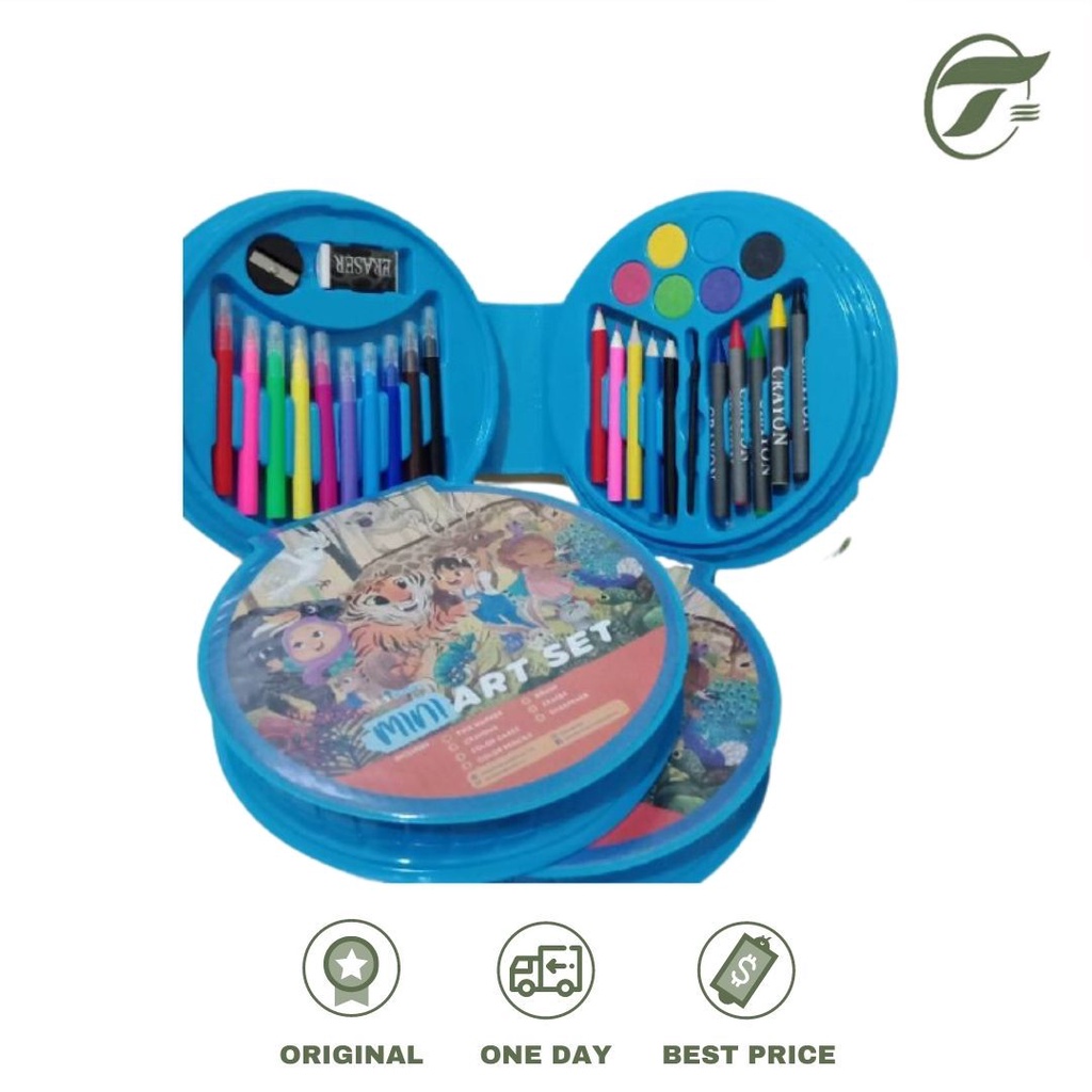 

PAKET MINI ART SET GULALI BOOKS(FINE MARKER, CRAYON, COLOR CAKE, COLOR PENCILS, BRUSH, ERASER, SHARPENER)