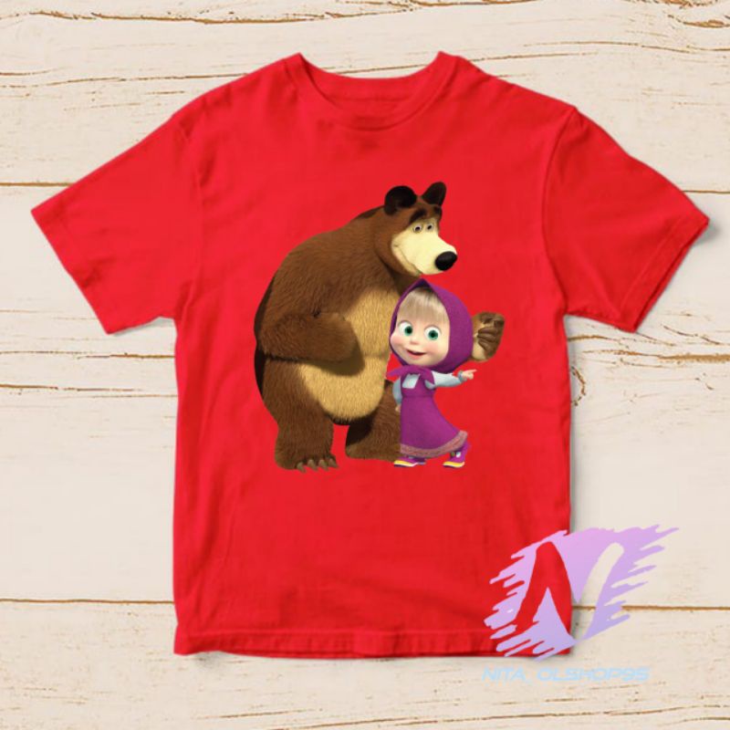 kaos anak marsa and the bear baju kaos anak masha