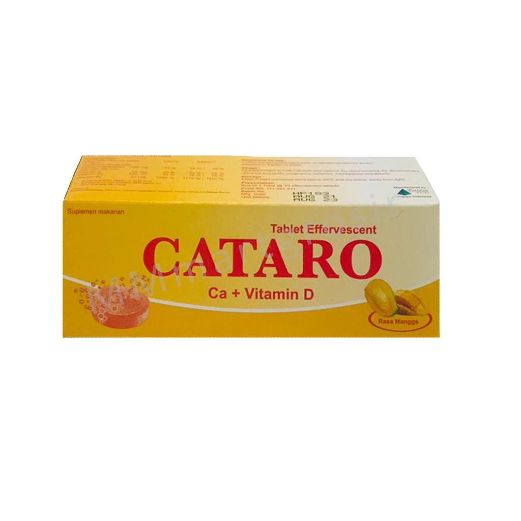 Cataro Suplemen Makanan / Calsium+Vitamin D / Rasa Mangga / Isi 10 Tablet