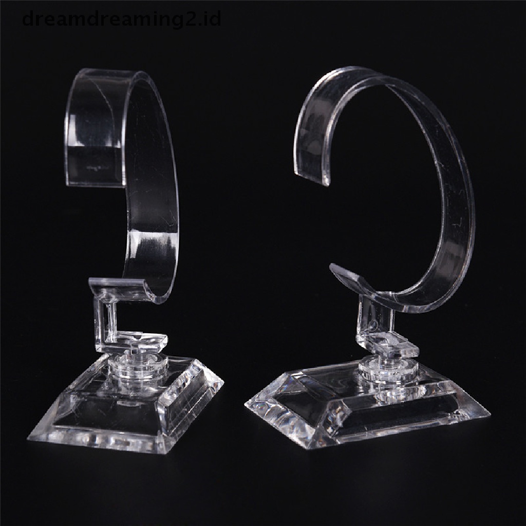 (LIKE) 2pcs Rak Stand Holder Akrilik Bening Dapat Dilepas Untuk Display Gelang / Jam Tangan / Perhiasan