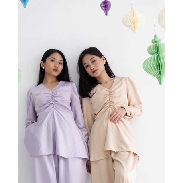 IWEARGRACIE - RAYA IN PASTEL COLLECTION - NOAH SET / SETELAN MUSLIM WANITA / SETELAN CELANA PANJANG