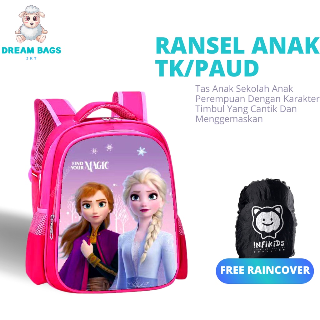 Tas Anak TK Perempuan DB-6122 Tas Ransel Anak Perempuan TK