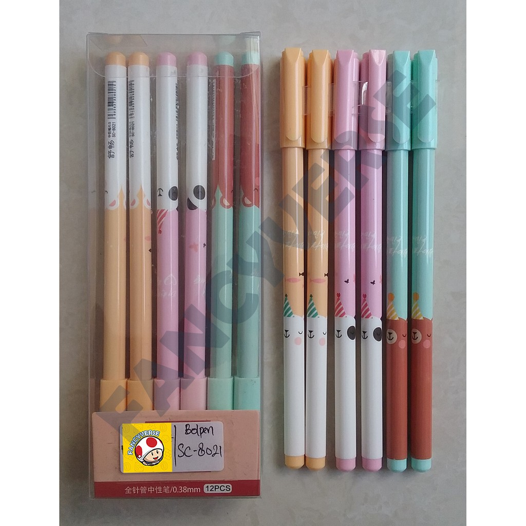 

Bolpen Gel Bear SC-8021 / Ballpoint Ball Pen Pulpen Pena