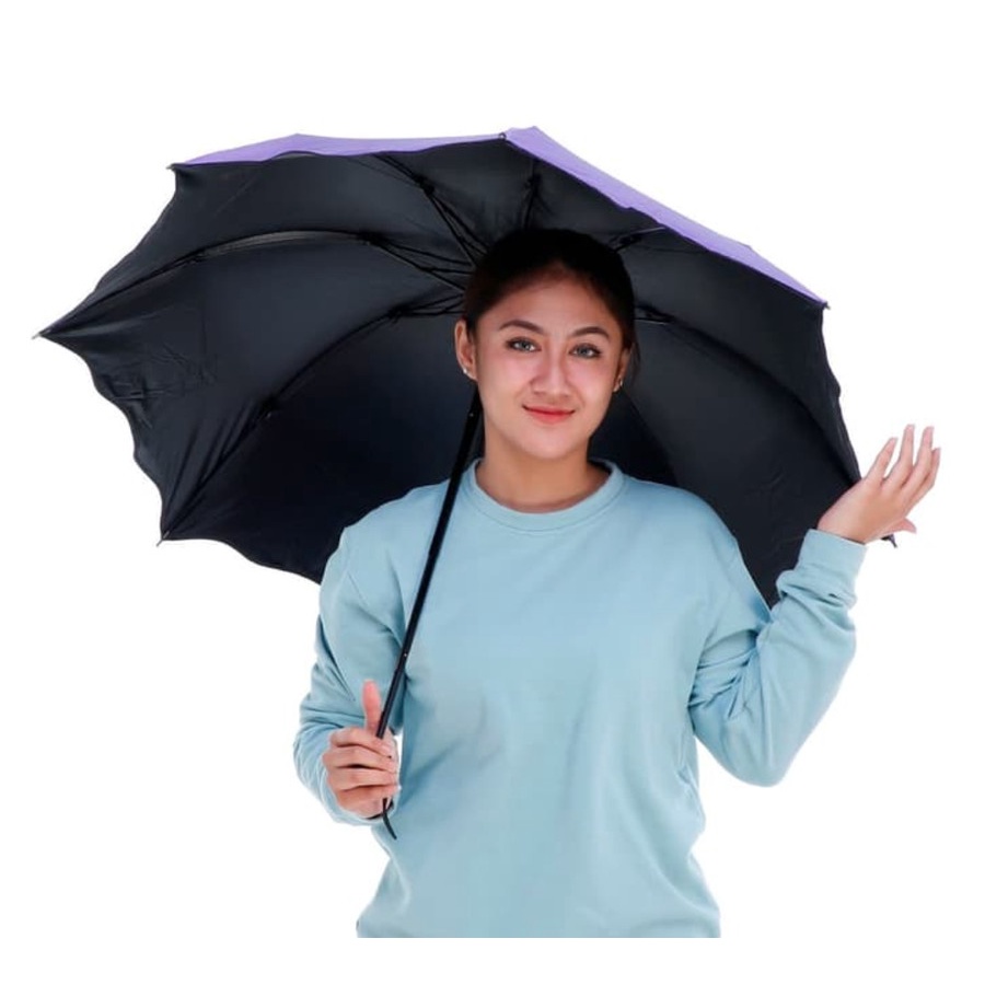 PAYUNG LIPAT 3 DIMENSI MAGIC UMBRELLA DALAM HITAM GELOMBANG M300