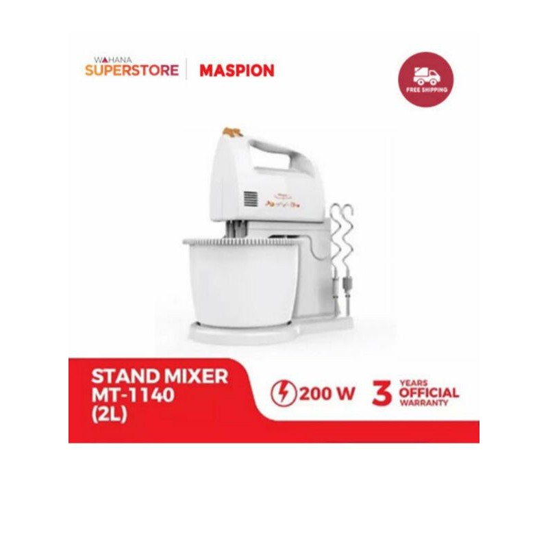 MIXER MASPION MT-1140,STAND MIXER LOW WATT 200W