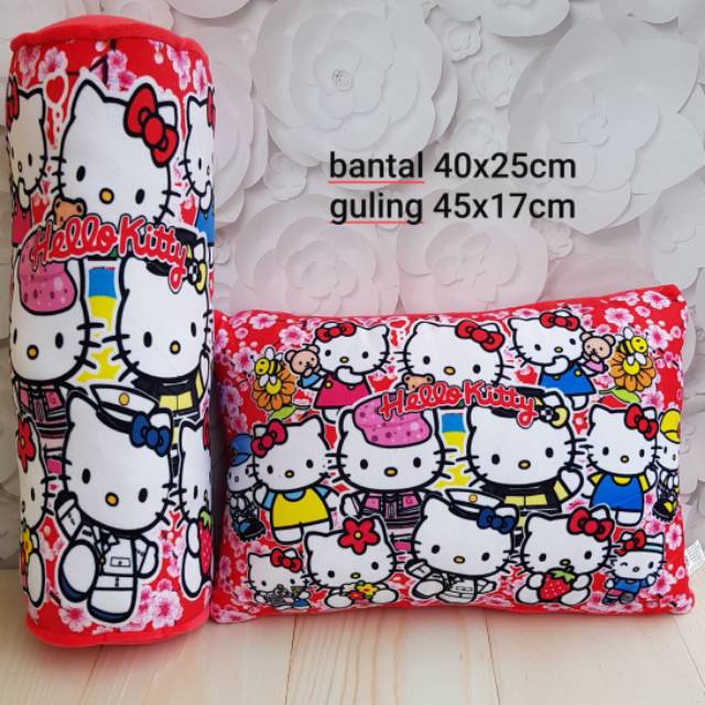 Bantal guling print hellokitty sakura